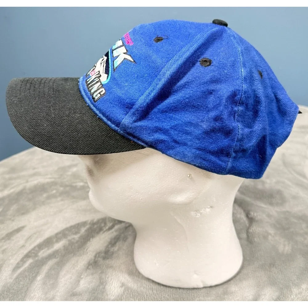 Polaris RMK Rocky Mtn King Snapback Hat Blue Black Snowmobile Cap